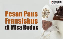 Infografis Pesan Paus Fransiskus di Misa Kudus untuk Indonesia