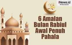 Infografis 6 Amalan Bulan Rabiul Awal Penuh Pahala 