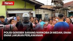 Penggerebekan Sarang Narkoba di Medan Memanas, Emak-Emak Coba Halangi Polisi