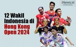 Infografis 12 Wakil Indonesia di Hong Kong Open 2024