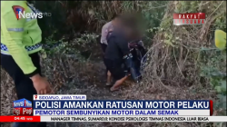Hindari Razia, Pelaku Balap Liar Sembunyikan Motor dalam Semak