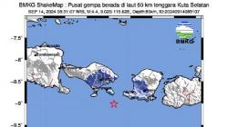 Gempa Hari Ini M4,6 Guncang Kuta Selatan, Terasa di Hampir Seluruh Bali hingga Lombok<