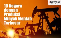 Infografis Negara dengan Produksi Minyak Mentah Terbesar