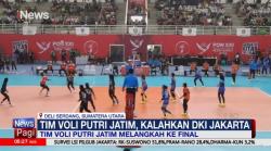 Tim Voli Putri Jatim Kalahkan DKI Jakarta di Ajang PON XXI 2024 