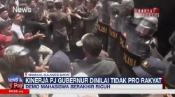 Demo Mahasiswa di Depan Kantor Gubernur Sulbar Berakhir Ricuh
