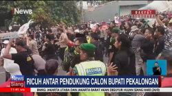 Ricuh Antar Pendukung Calon Bupati Pekalongan, Massa Saling Lempar Batu