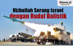 Infografis Hizbullah Serang Markas Mossad Pakai Rudal Balistik Qader 1