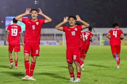 Selebrasi Jens Raven dan Toni Firmansyah Timnas Indonesia Libas Maladewa 4-0