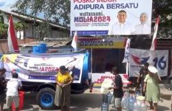 Perindo dan Paslon Mulia Bagikan Air Bersih ke Warga Makassar<
