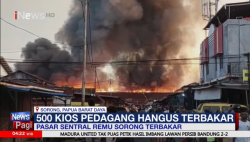 Pasar Sentral Remu Sorong Terbakar, 500 Kios Hangus Dilalap Api