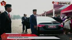 Ditemani Jan Ethes, Jokowi Tiba di Monas Hadiri HUT ke-79 TNI 