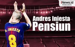 Infografis Andres Iniesta Pensiun