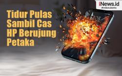 Infografis Tidur Pulas Sambil Cas HP Berujung Petaka 