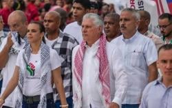 Presiden Kuba Miguel Diaz-Canel Pimpin Demonstrasi Pro-Palestina di Depan Kedubes AS