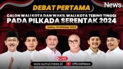 Link Live Debat Perdana Pilkada Kota Tebingtinggi 2024, Saksikan di iNews Sumut<