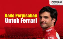 Infografis Kado Perpisahan Carlos Sainz untuk Ferrari