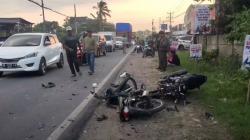 2 Motor Tabrakan di Jalintim Tulang Bawang, 1 Orang Tewas 2 Luka Parah<