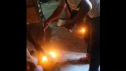 Misterius, Api Muncul Beberapa Titik dari Dalam Lantai Rumah Warga Asahan<