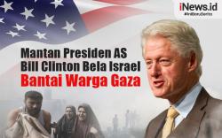 Infografis Mantan Presiden AS Bill Clinton Bela Israel Bantai Warga Gaza
