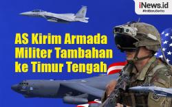 Infografis AS Kirim Armada Militer Tambahan ke Timur Tengah