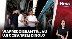 Gibran Tinjau Uji Coba Trem Bertenaga Baterai Buatan INKA di Solo