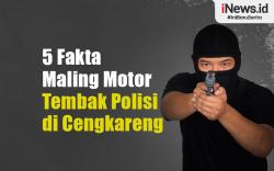 Infografis 5 Fakta Maling Motor Tembak Polisi di Cengkareng