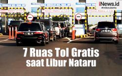 Infografis 7 Ruas Tol Gratis saat Libur Natal dan Tahun Baru