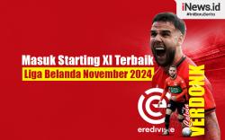 Infografis Calvin Verdonk Masuk Starting XI Terbaik Liga Belanda November 2024