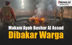 Infografis Makam Ayah Bashar Al Assad Dibakar Warga Suriah