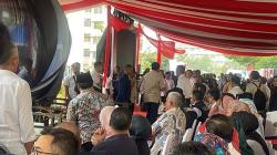 Videotron Ambruk saat Menteri AHY Pidato Peresmian Rumah Susun Rancaekek Bandung<