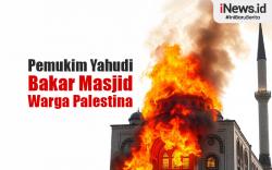 Infografis Pemukim Yahudi Bakar Masjid Warga Palestina