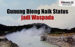 Infografis Gunung Dieng Naik Status jadi Waspada