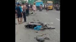 Pengendara Motor Tewas Tabrakan dengan Truk di Sergai, Kepala Pecah Terlindas<
