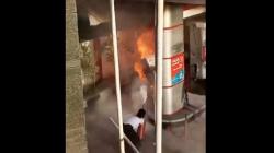 Pedagang Bakpao Bermotor Lupa Matikan Kompor saat Isi Bensin, SPBU di Cimalaka Kebakaran