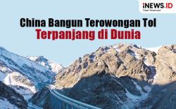 Infografis China Rampungkan Terowongan Tol Terpanjang di Dunia