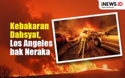 Infografis Kebakaran Dahsyat, Los Angeles bak Neraka