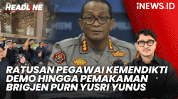 Ratusan Pegawai Kemendikti Demo hingga Pemakaman Brigjen Pol Yusri Yunus