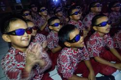 Potret Pelajar Makassar Belajar dari Film Edukasi 3 Dimensi
