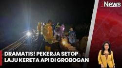 Penampakan Jalur Rel Gubug-Karangjati Kembali Ambles Tergerus Banjir di Grobogan