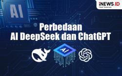 Infografis Perbedaan AI DeepSeek dan ChatGPT