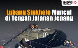 Infografis Lubang Sinkhole Muncul di Tengah Jalanan Jepang