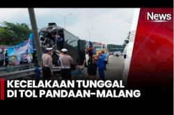 Detik-Detik Kecelakaan Bus Brimob Angkut Siswa SMA di Tol Malang, 2 Tewas