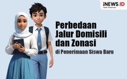 Infografis Perbedaan Jalur Domisili dan Zonasi di Penerimaan Siswa Baru 