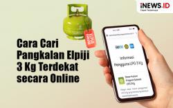 Infografis Cara Cari Pangkalan Elpiji 3 Kg Terdekat secara Online