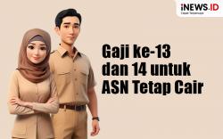 Infografis Gaji ke-13 dan 14 untuk ASN Tetap Cair