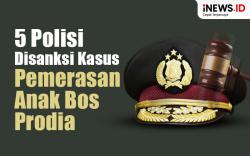 Infografis 5 Polisi Disanksi Kasus Pemerasan Anak Bos Prodia