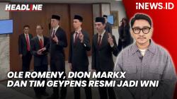 Headline vozpublica.ID: Ole Romeny, Dion Markx dan Tim Geypens Resmi Jadi WNI