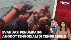 Detik-Detik Evakuasi Korban Angkot Tenggelam di Kali Cengkareng Drain