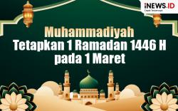 Infografis Muhammadiyah Tetapkan 1 Ramadan 1446 H pada 1 Maret, Idulfitri 31 Maret