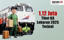 Infografis 1,12 Juta Tiket KA Lebaran 2025 Terjual, KAI Tambah 1.080 Perjalanan